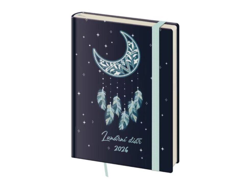 Týdenní diář B6 Lunární Dream s gumičkou