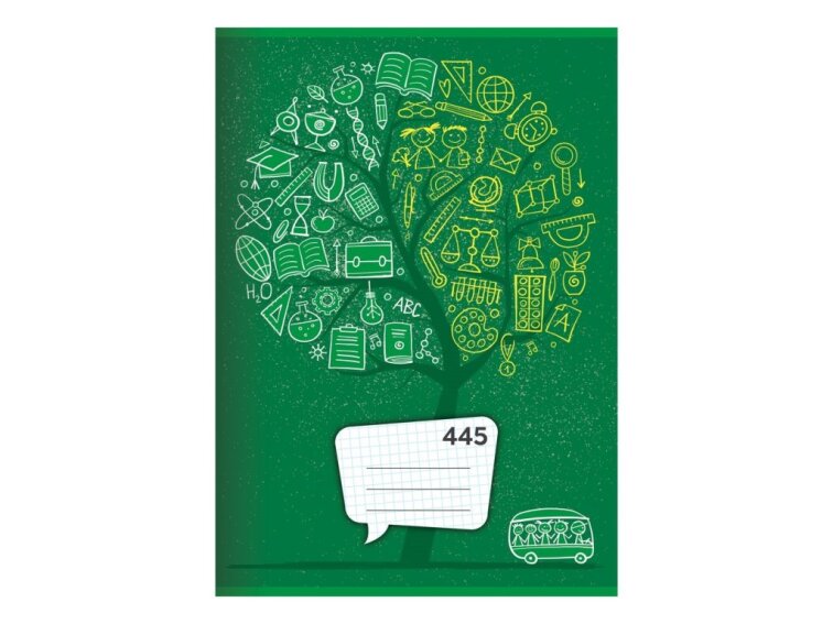 Školní sešit 445 - A4, čtverečkovaný, 40 listů