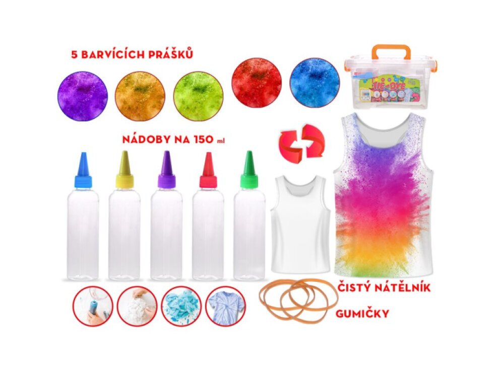 Sada na výrobu batikovaného trička 8+