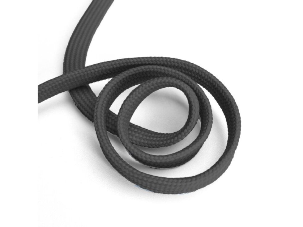 Oděvní šňůra plochá, 10mm - tmavě šedá
