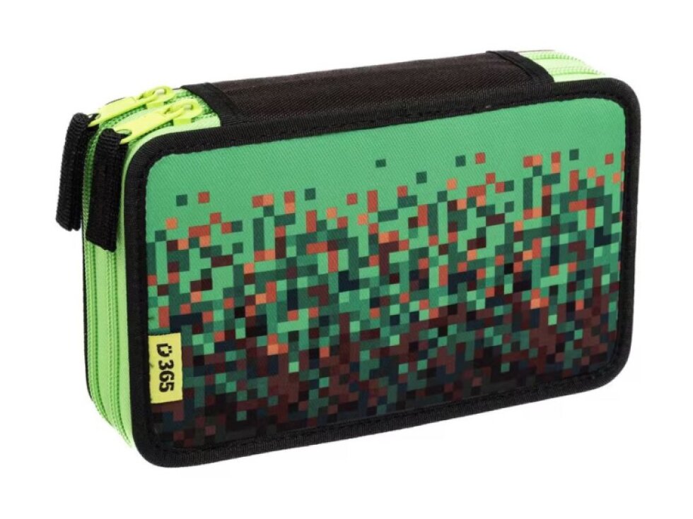 Školní penál dvoupatrový Pixel