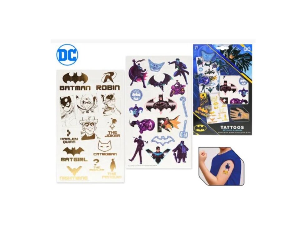 Batman vs. Joker sada tetování 2listy v papírové kartě