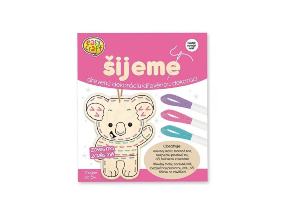 Kreativní tvoření - Šijeme dřevěnou dekoraci - Panda