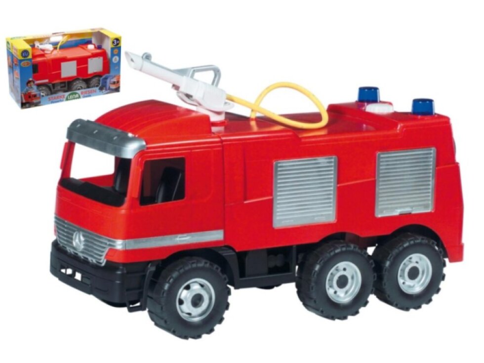 Mercedes auto hasiči plast 60cm stříkací vodu nádržka 1,6l