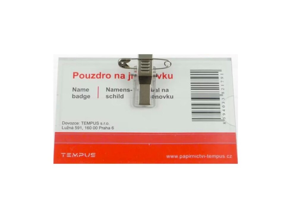 Jmenovka TEMPUS klip / špendlík