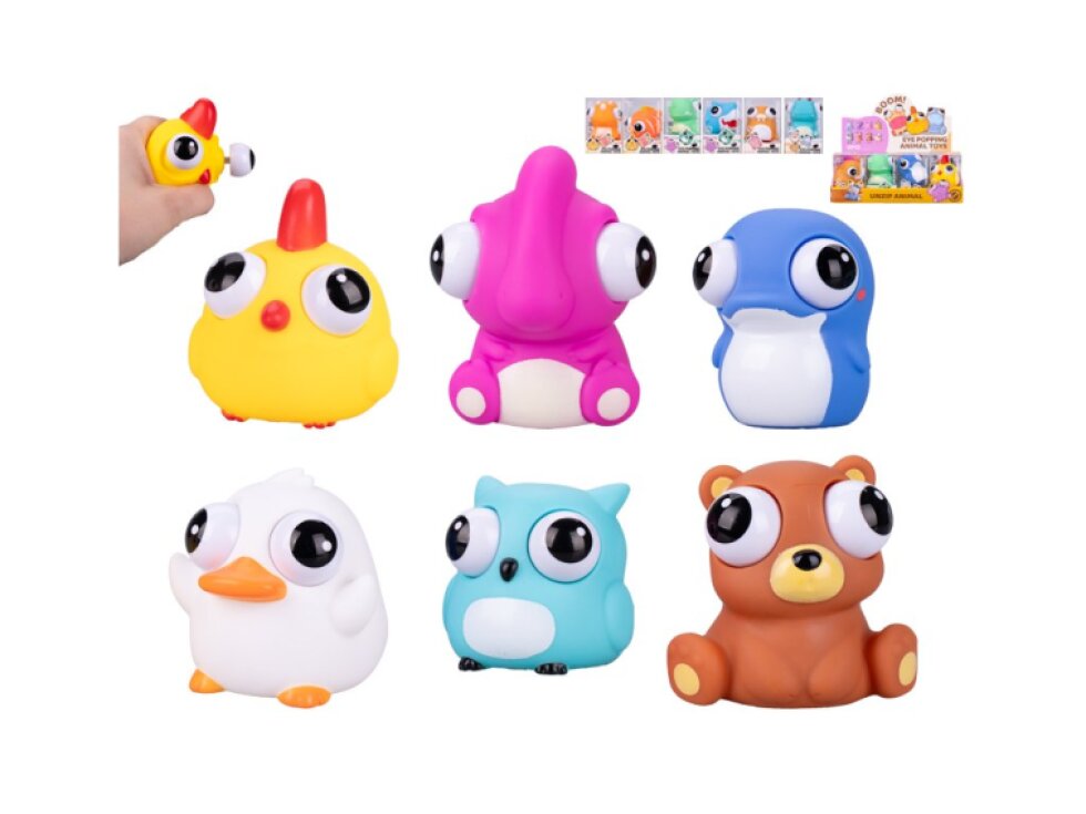 Zvířátko měkké vystřelující oči 6-7cm