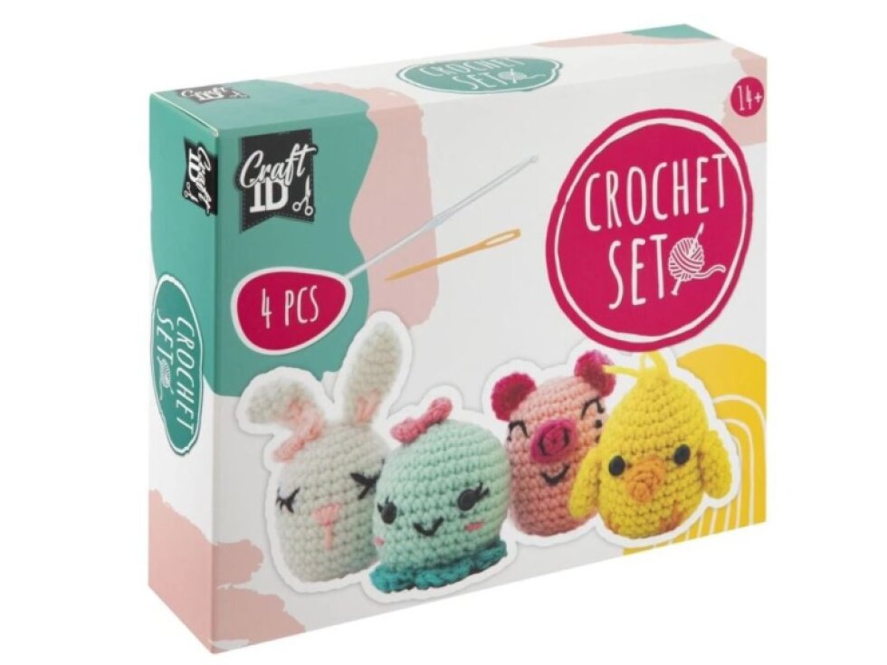 Háčkovaná zvířátka 4 ks 6,5 x 4,5 cm