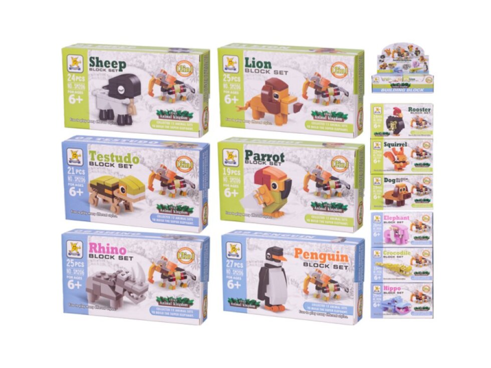 Stavebnice - ZVÍŘÁTKO - 12 druhů