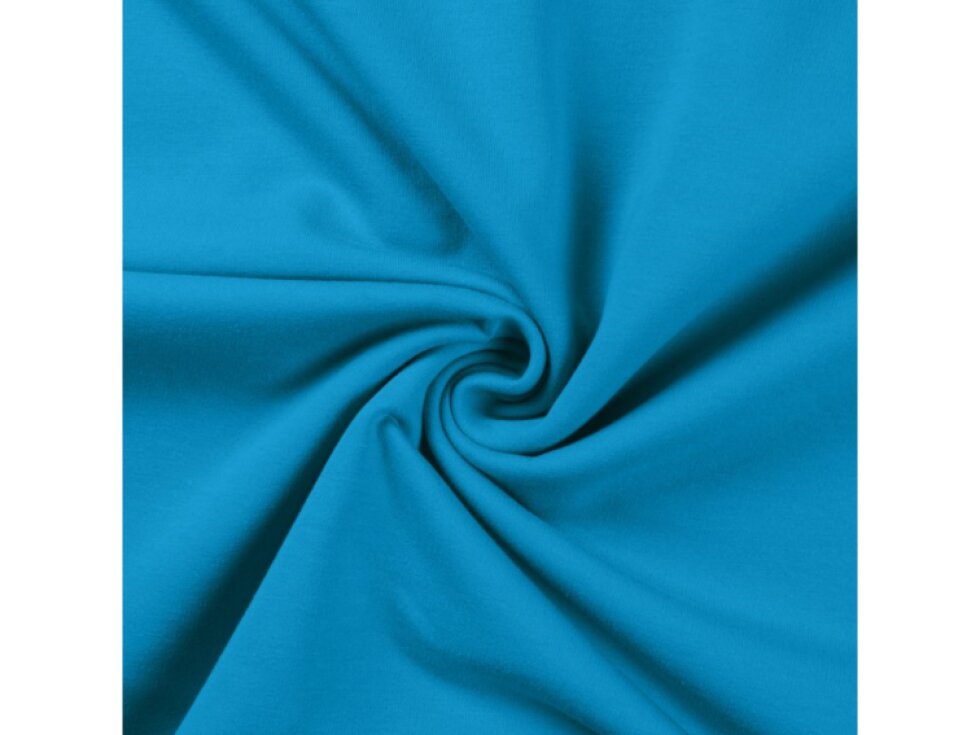 Jednobarevná teplákovina 235g - Modrá, aqua