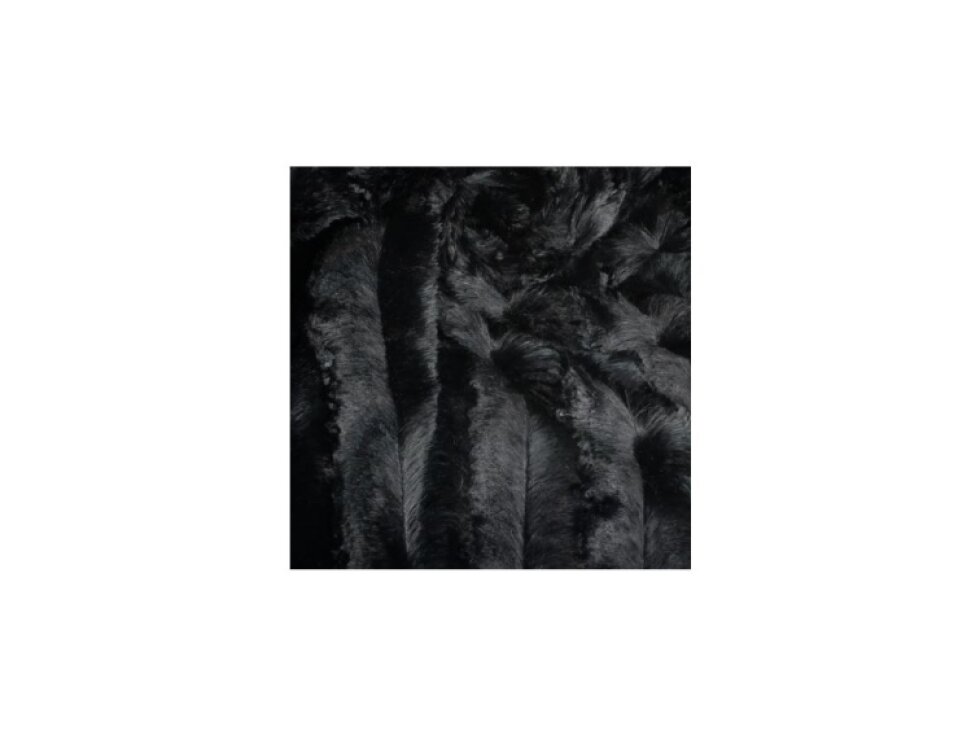 Imitace kožešiny - Černá, pruhy