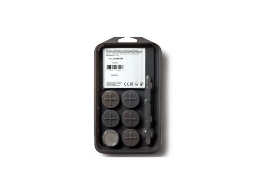 Obličejové barvy 5×2 ml s houbičkou a štětcem – Halloween