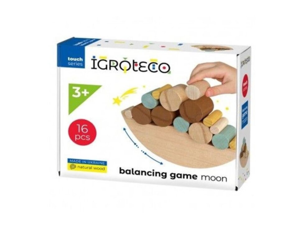 Hra balanční - 16 dílků, dřevo 3+