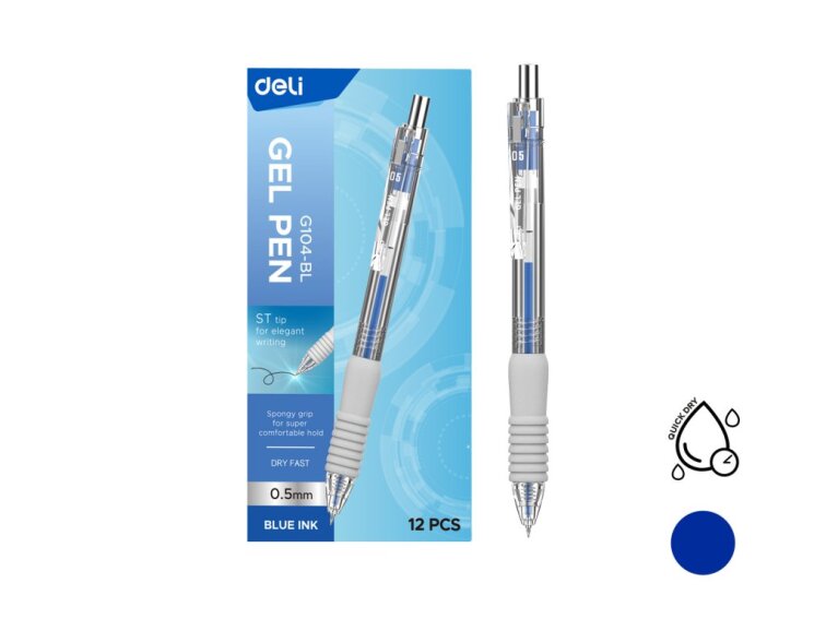 Propiska gelová DELI EG104-BL modrá
