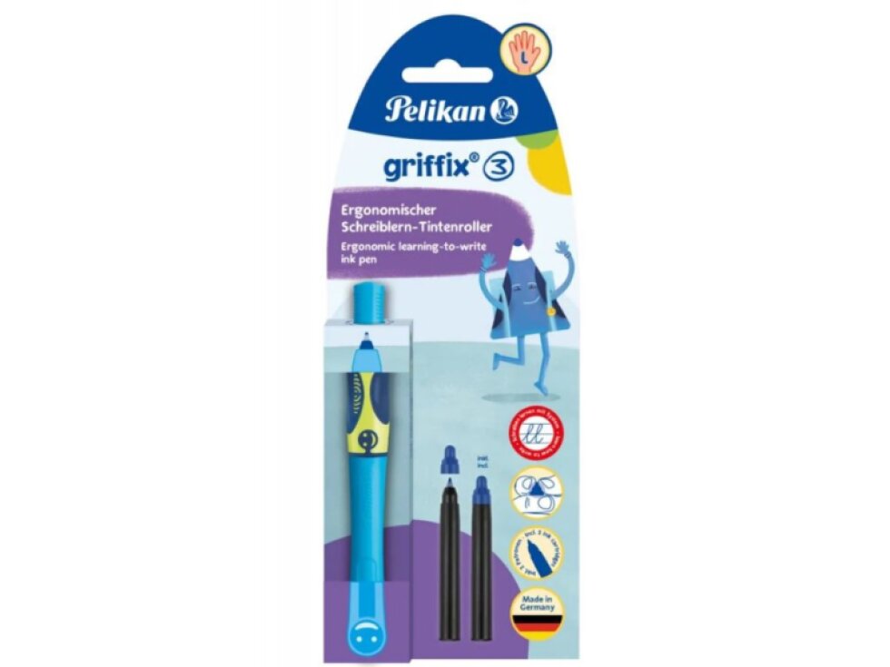 Pelikán - Inkoustový roller Griffix 3 pro leváky - modrá