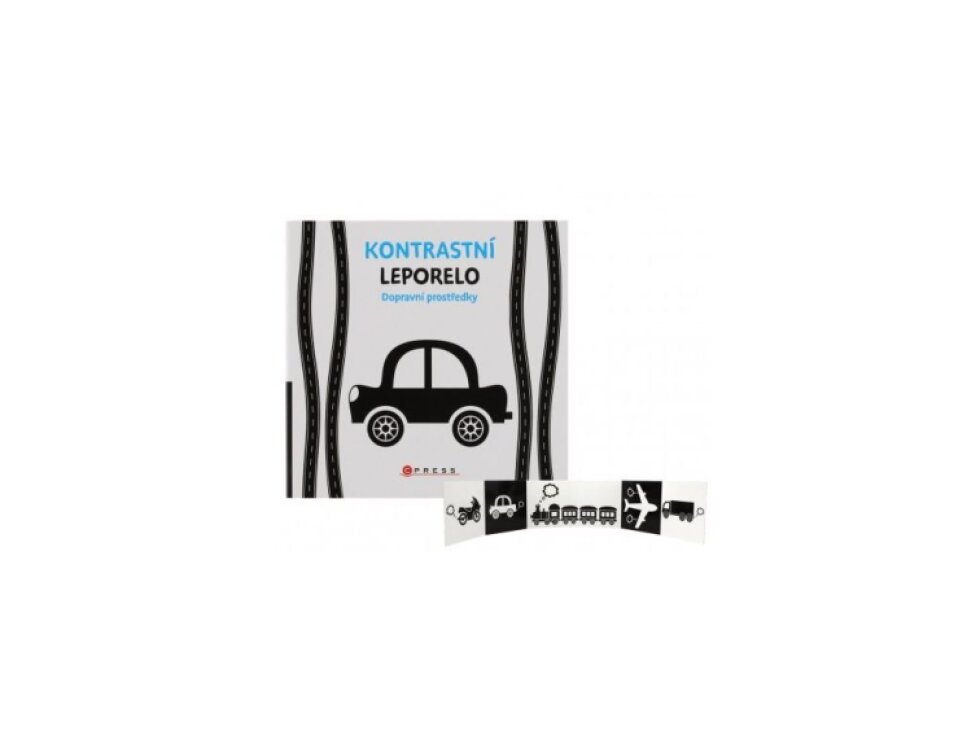 Kontrastní leporelo Dopravní prostředky 15,5x15cm 0m+