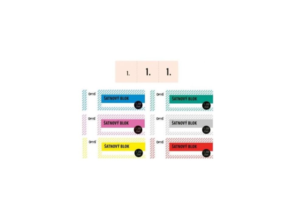 OPTYS - Šatnový blok 200 listů - OP 1280