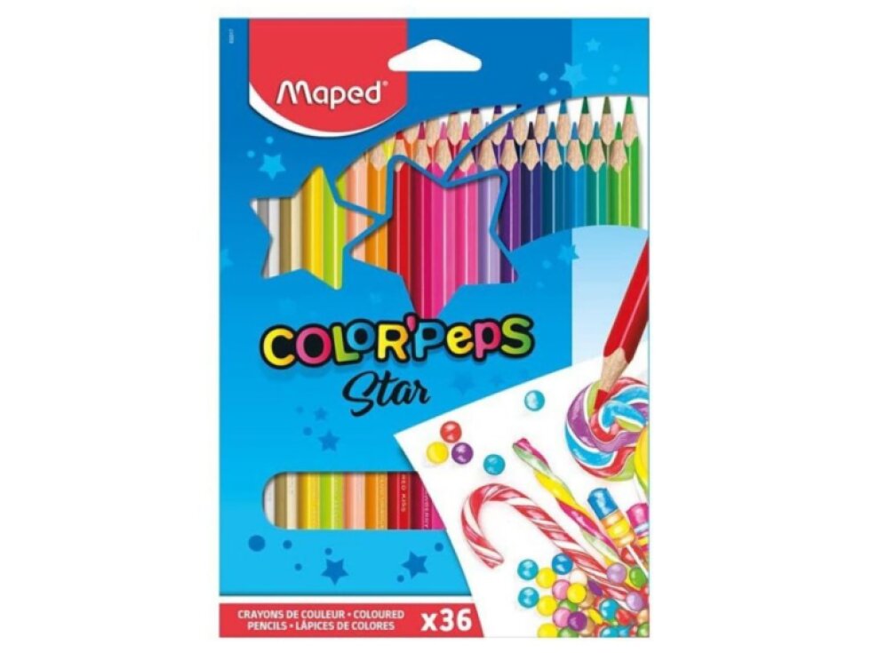 Pastelky MAPED Color'Peps Star - 36 ks