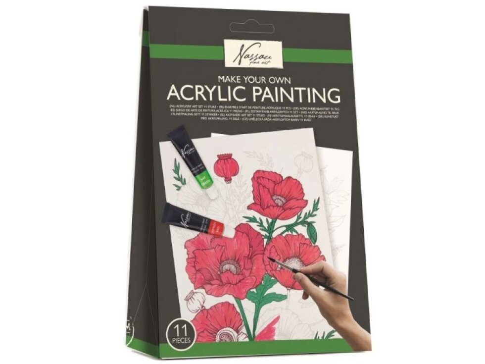 Umělecká sada akrylových barev - květiny