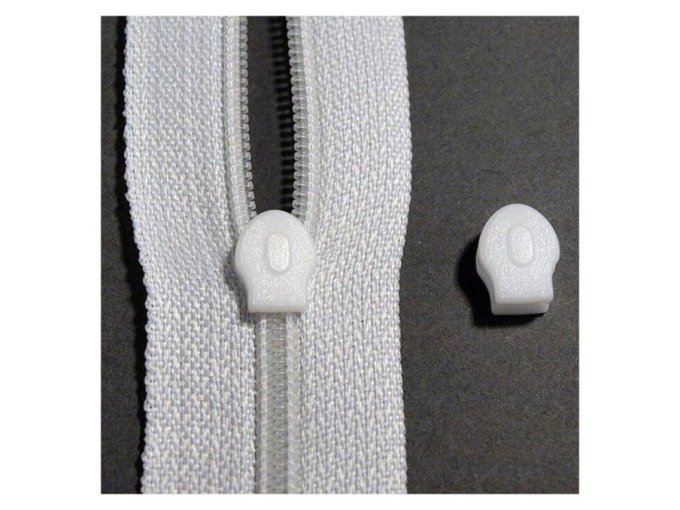 Nekonečný zip - spirálový 3mm, bílá