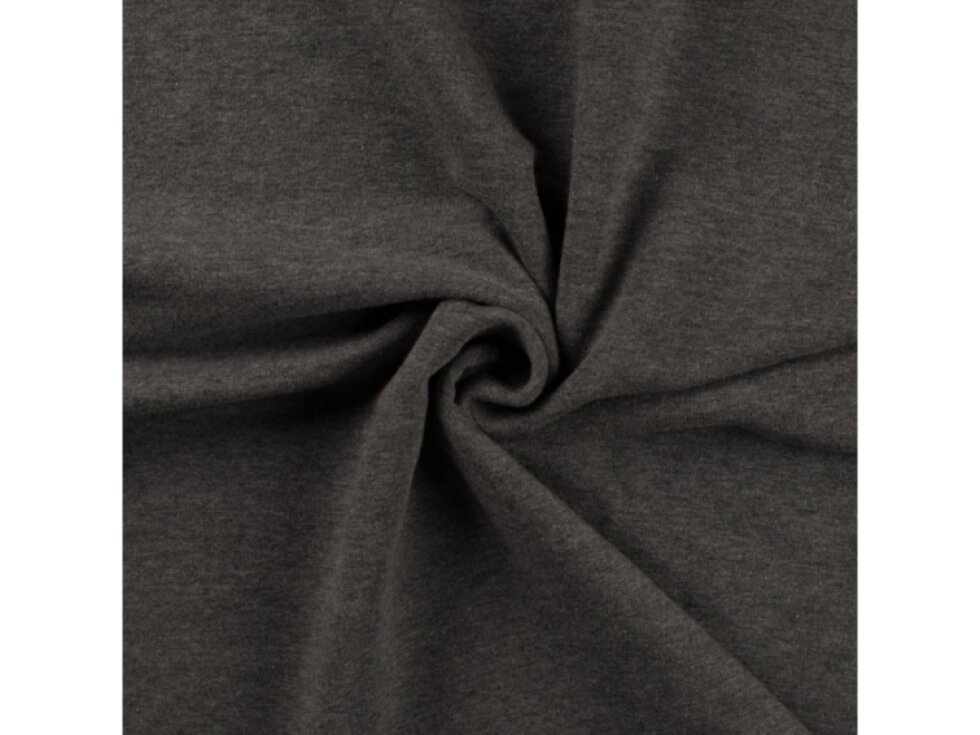 Jednobarevná teplákovina 235g - Šedá melanž