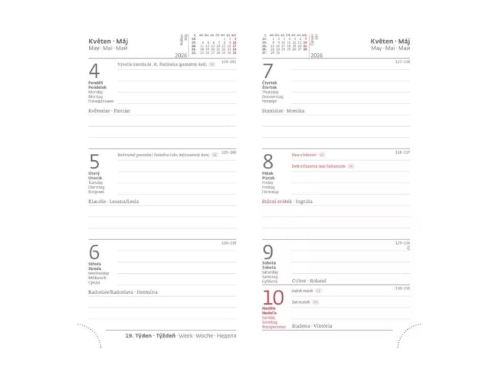 Kapesní diář Print Classic modrý