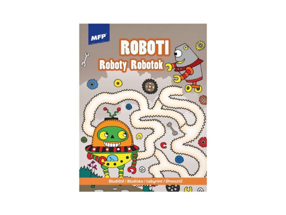 Omalovánky - Bludiště - Roboti