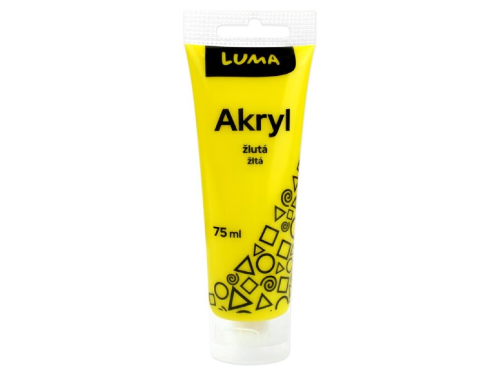 Barvy akrylové 75ml - Žlutá