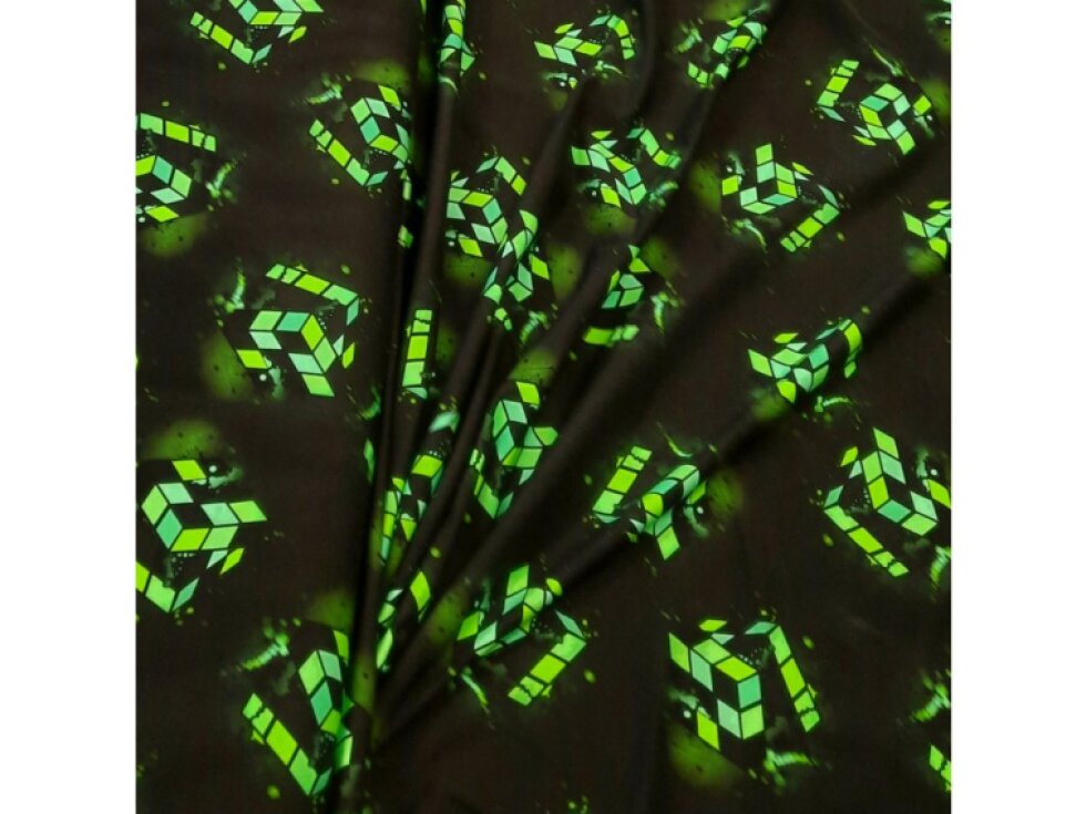 Teplákovina - Zelená kostka 180š.