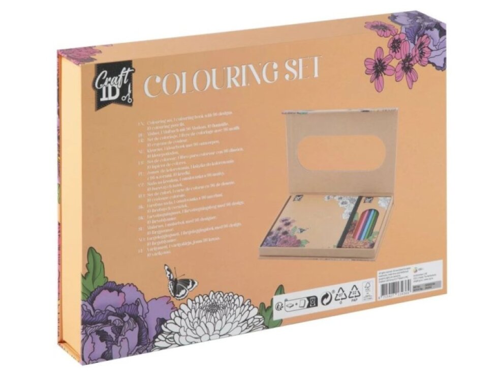 Omalovánková kniha s pastelkami - mandala