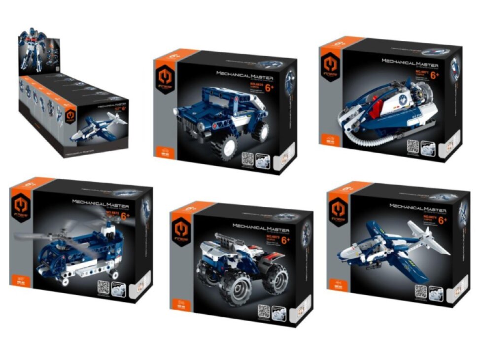 Stavebnice iM.MASTER policejní zásahová vozidla plast 6 druhů