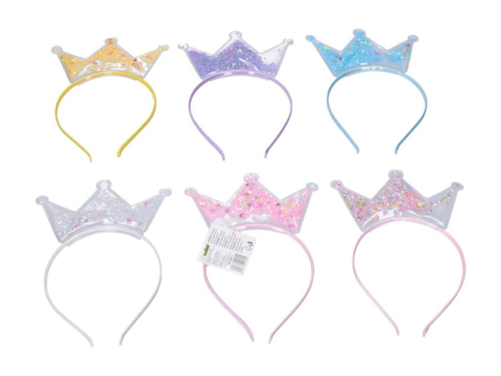 Čelenka s ozdobou korunka plast 12x22cm