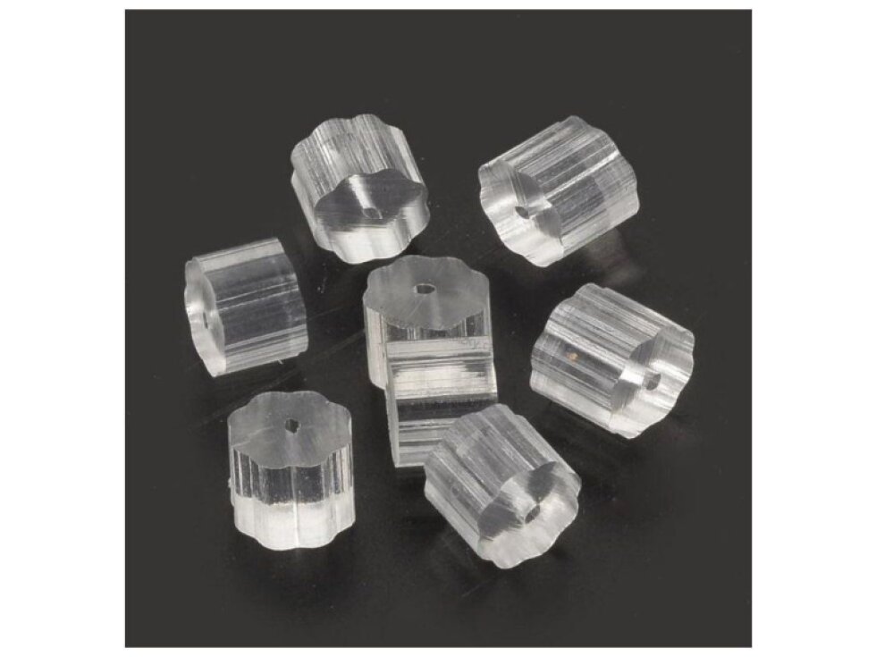 Naušnicová zarážka, silikon, 4x4x3mm