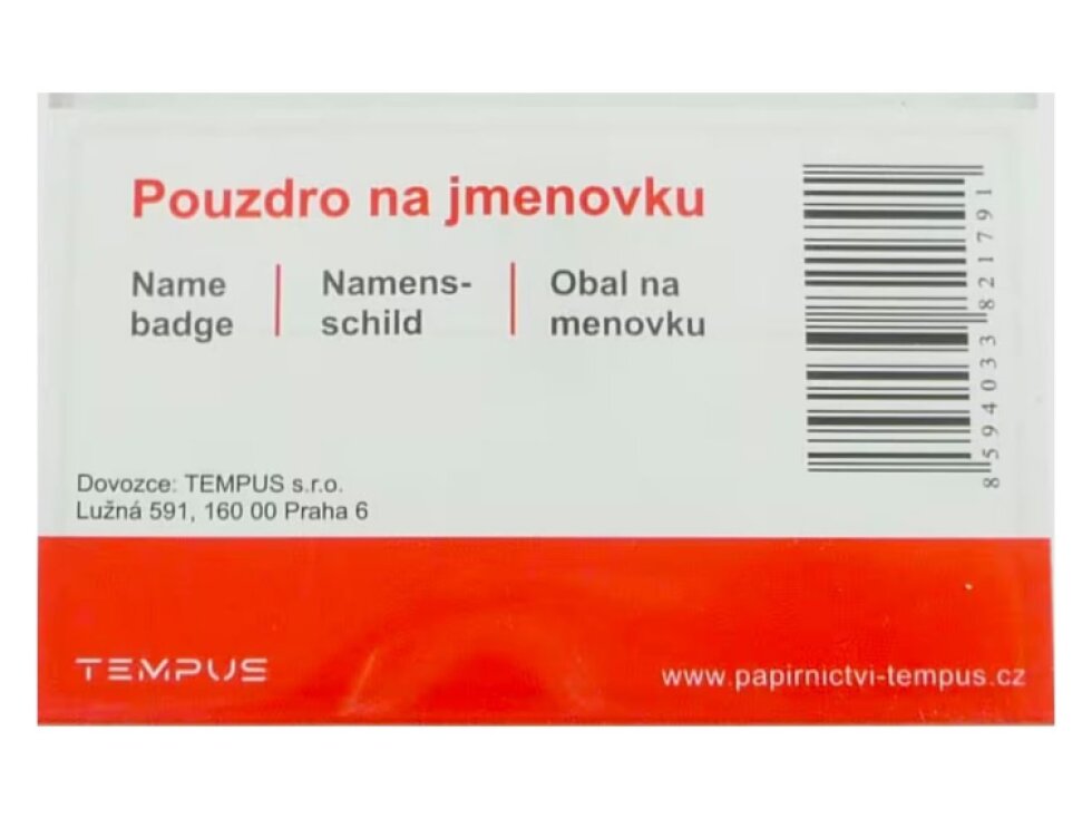 Jmenovka TEMPUS klip / špendlík