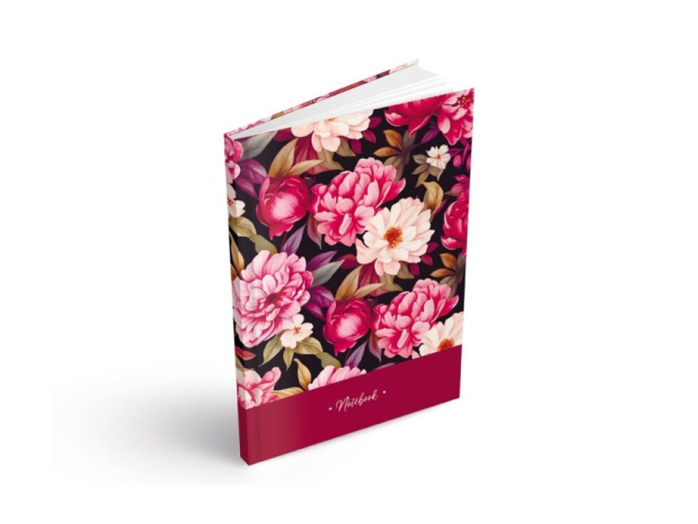 Záznamová kniha A4 MFP 100l/linka - Pivoňky