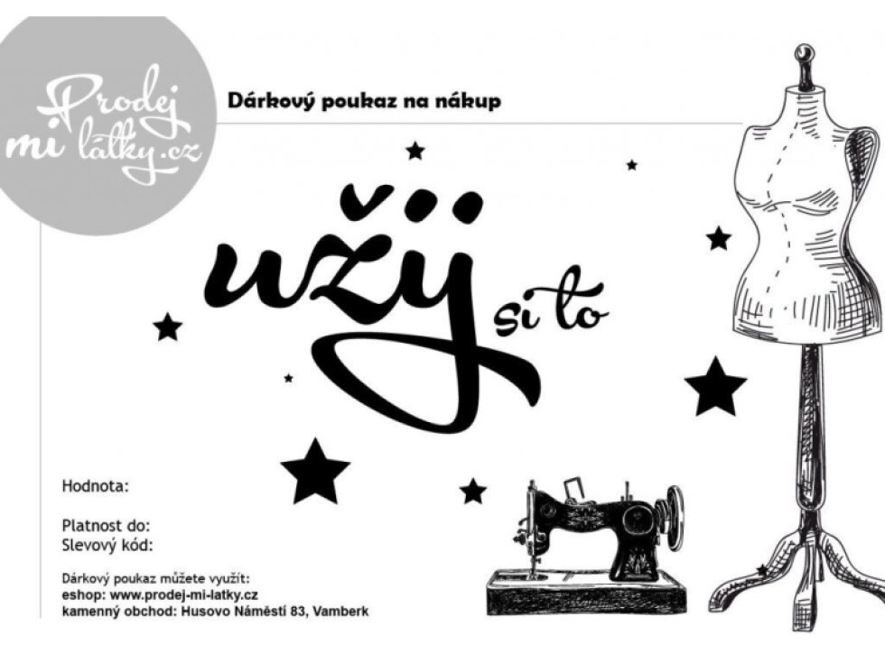 Dárkový poukaz - Užij si to