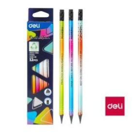 Tužka HB s gumou trojhranná ENOVATION DELI EC020-HB mix