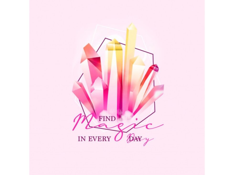 Úplet, panel - Crystal Magic, růžová