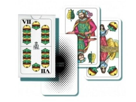 Mariáš dvouhlavý společenská hra karty v plastové krabičce