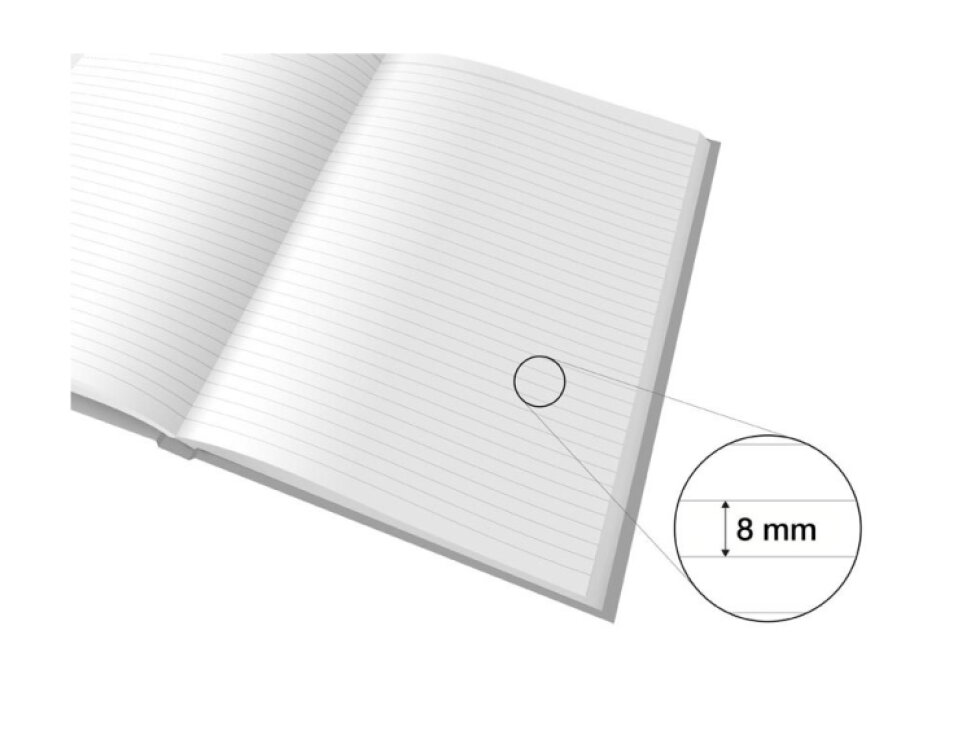 Záznamová kniha A5, 100l/linka - Růžová linka