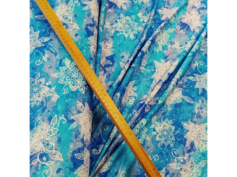 Teplákovina - Lekníny na batice š. 170