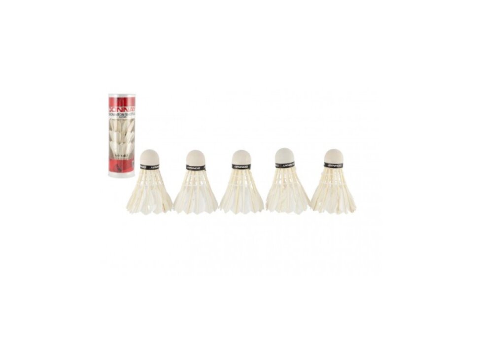 Míčky/Košíčky na badminton péřové 5ks v tubě