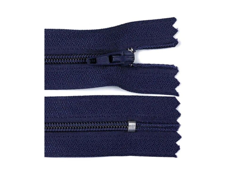Spirálový zip 3 mm, pinlock - Tmavě modrá
