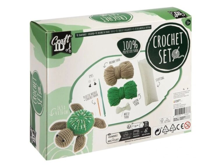 Háčkovaná želva, 14,5x4x16 cm