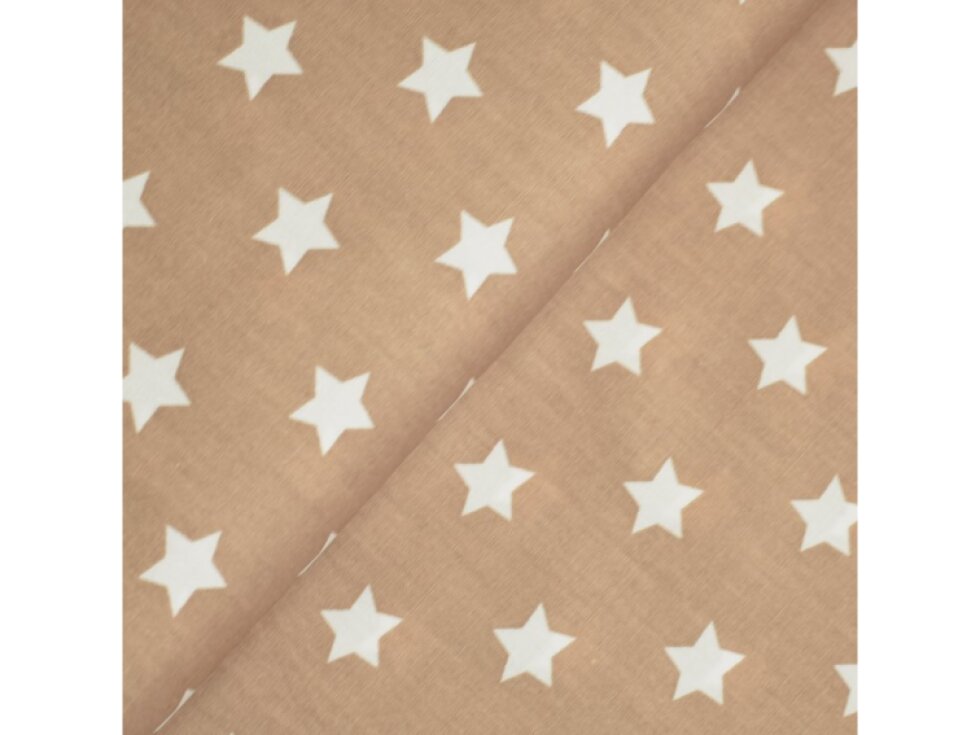 Plátno - Hvězdičky na béžové