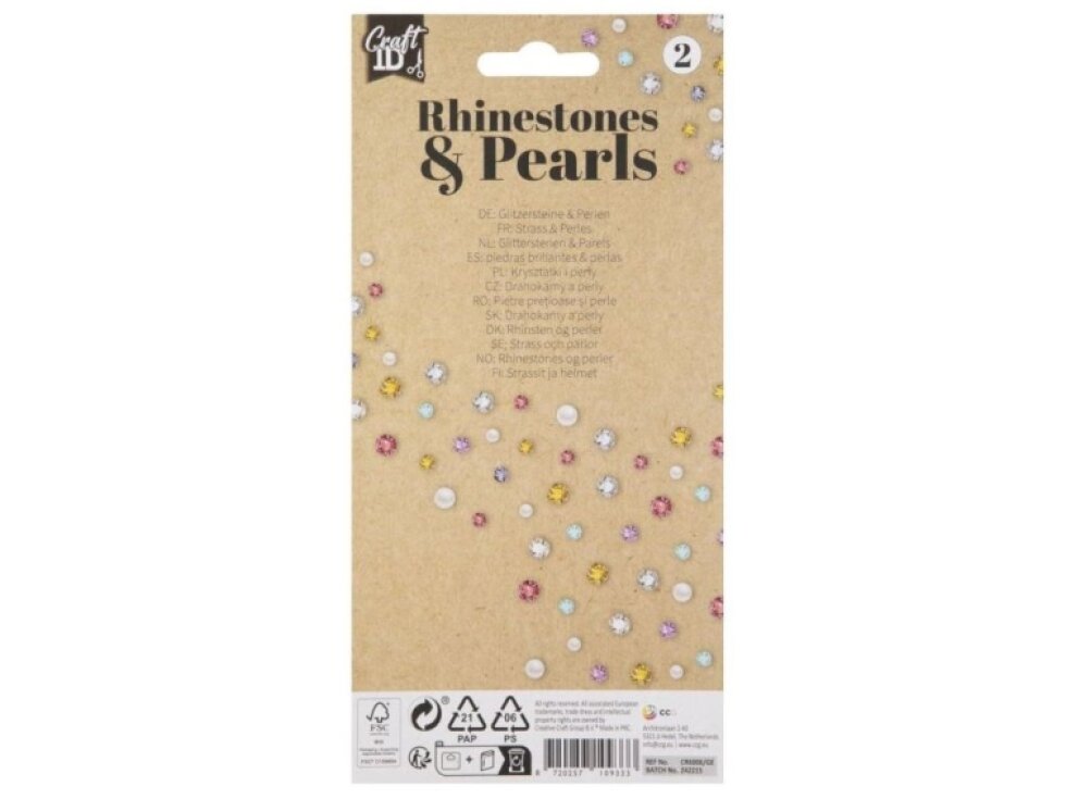 Dekorační kamínky a perly, 212 ks - modrozelené