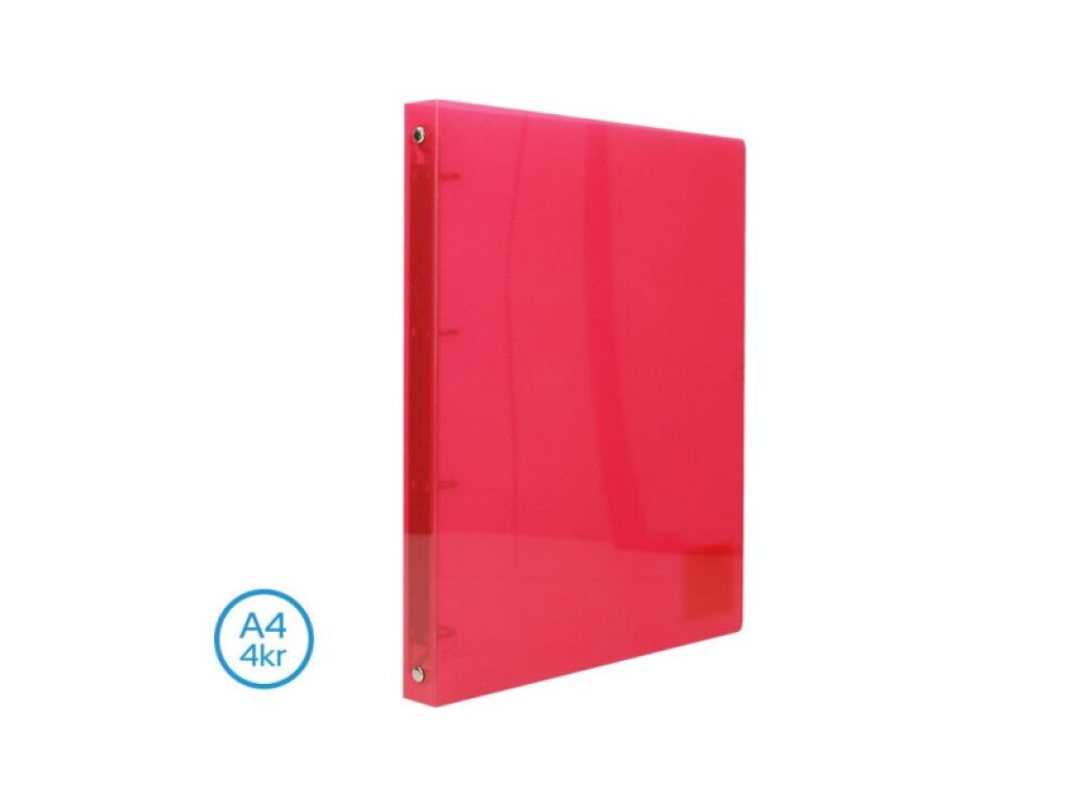 Pořadač LUMA A4 4 - kroužkový červený