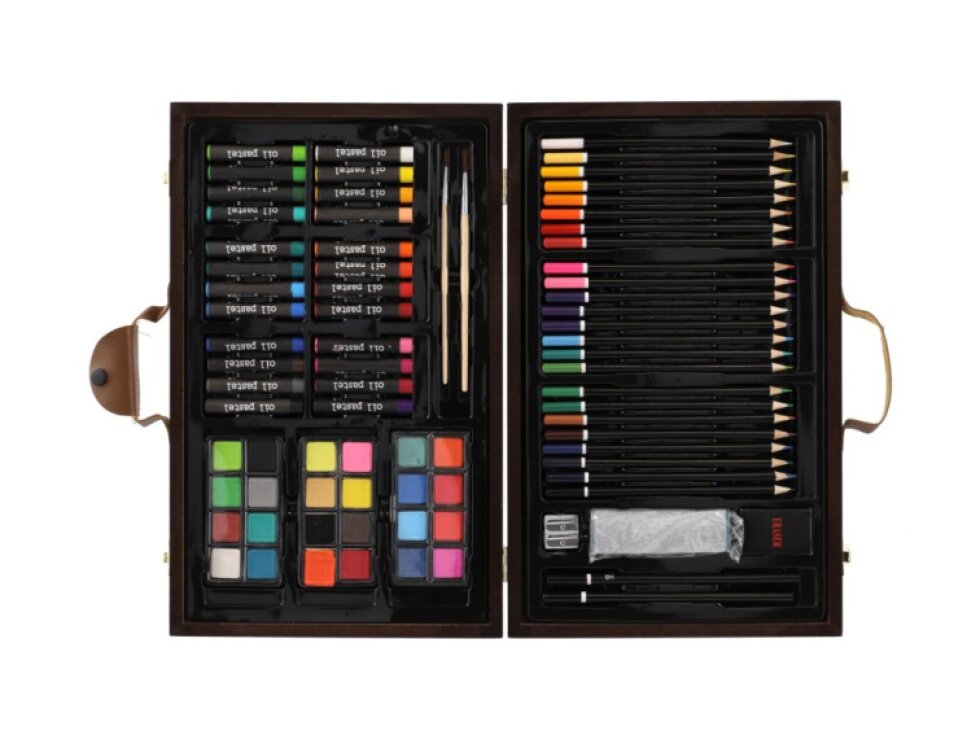 Sada na malování - Art box kreativní sada 79ks v dřevěném kufříku