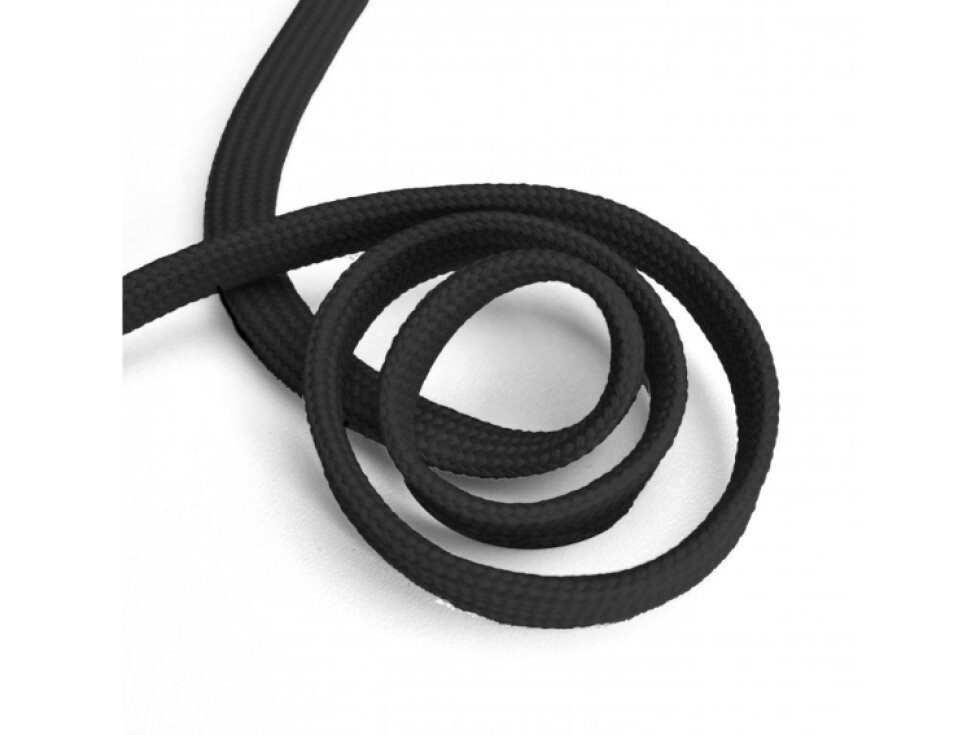 Oděvní šňůra plochá, 10mm - černá