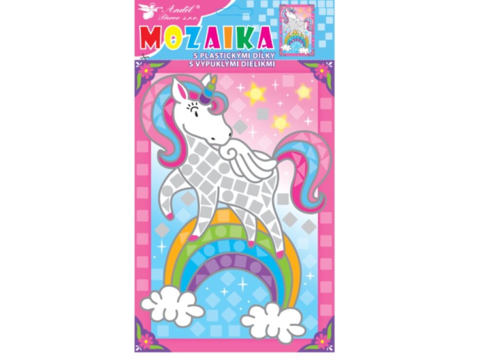 Mozaika s prostorovými dílky - Jednorožec