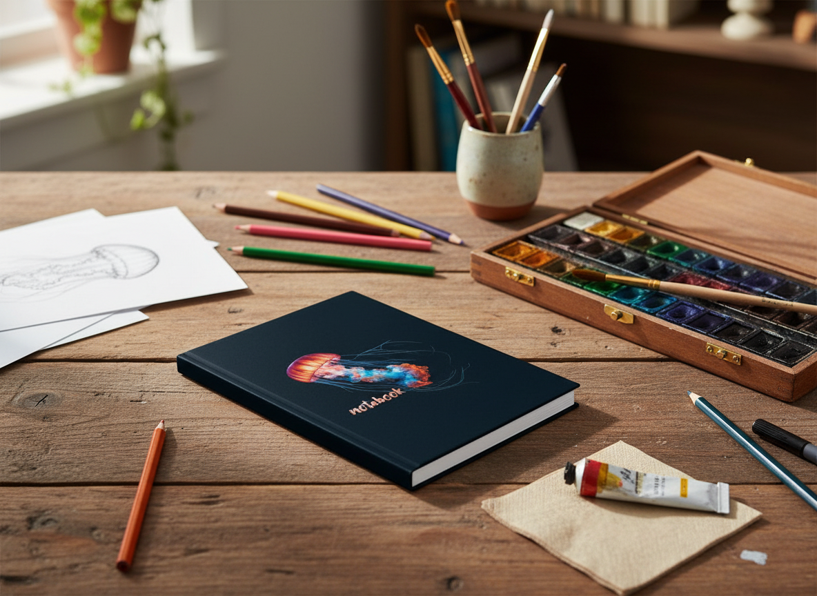 Záznamová kniha A5, 100l/čistá - Medůza